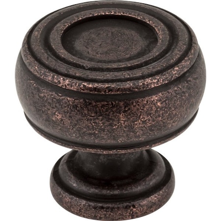 1-3/16 Diameter Distressed Oil Rubbed Bronze Barrel Bremen 2 Cabinet Knob